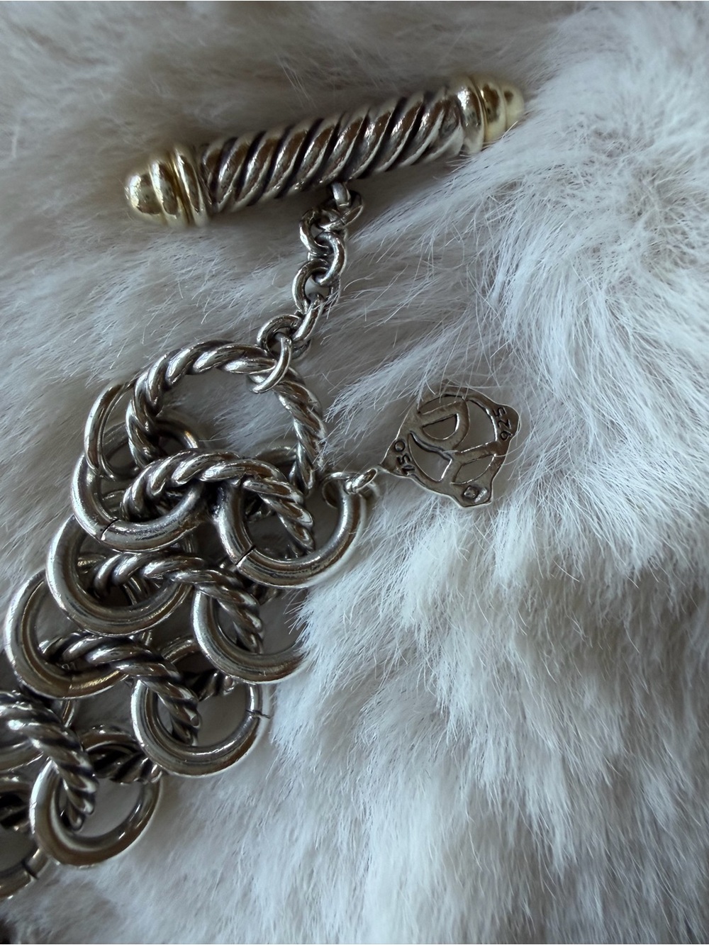 David Yurman Sterling Silver Atlas Chain, Multi-Link Bracelet - Picture 4 of 6